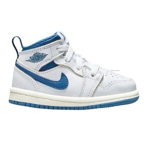 Jorda 1 Mid SE White Industrial Blue Baby/Toddler Sneakers Size 7C